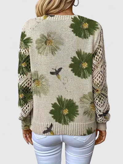 Mabel - Elegant sweater with floral pattern