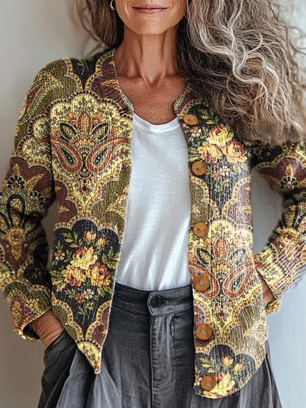 Lillie - Stylish patterned jacket with elegant vintage style