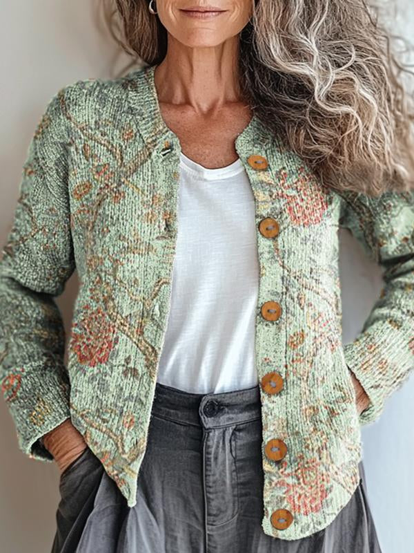 Romy - Botanical Pattern Jacket  Perfect for Stylish and Nature-Inspired Outdoor Looks