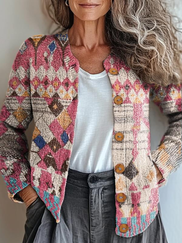 Autumn - Elegant Geometric Boho Jacket for a Stylish Look