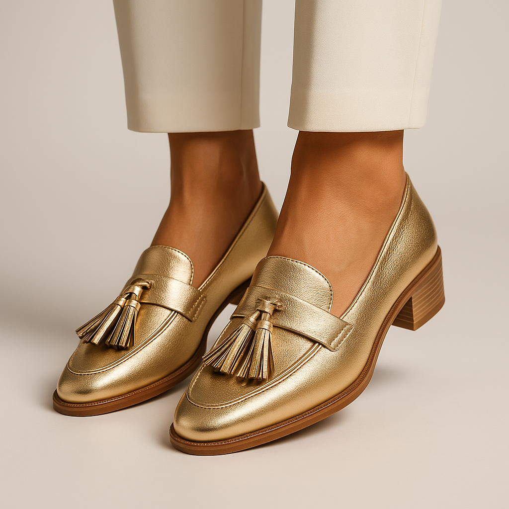 Celeste -  Gold Loafers