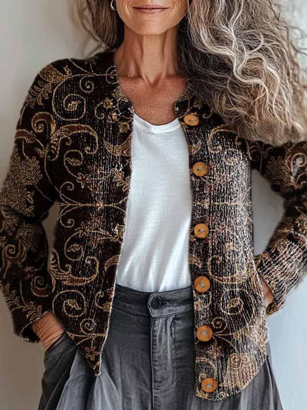 Alana - Stylish Bronze Brocade Jacket for Elegant Looks