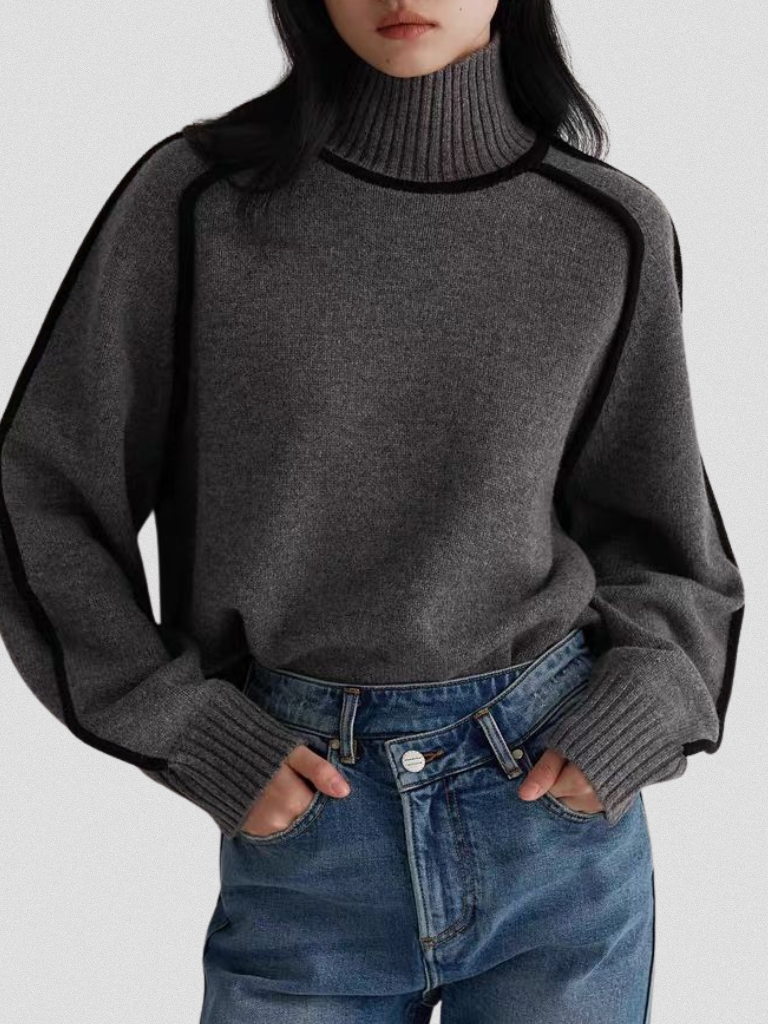 Phoebe - Contrast Trim Sweater