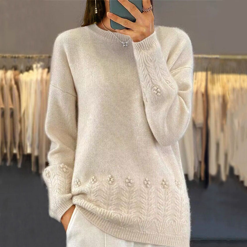 Mila - Floral Knit Sweater