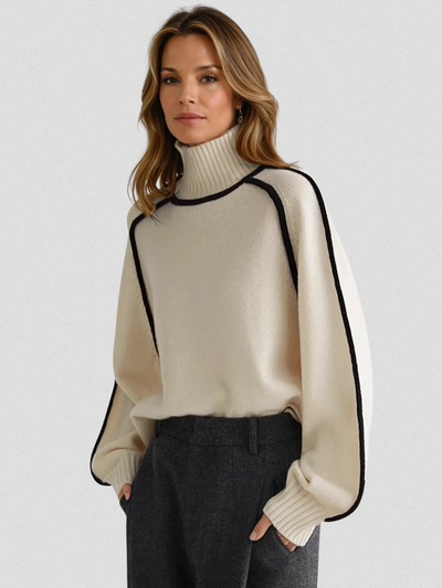 Phoebe - Contrast Trim Sweater