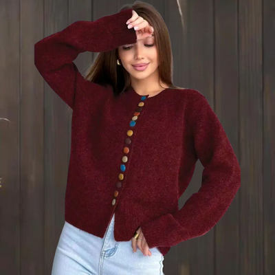 NANCY - BUTTON ACCENT CARDIGAN