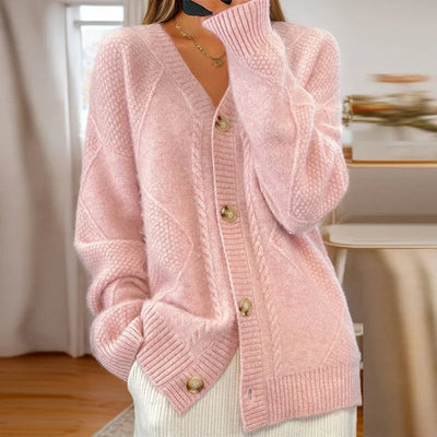 Annie - Cozy Cable Knit Cardigan