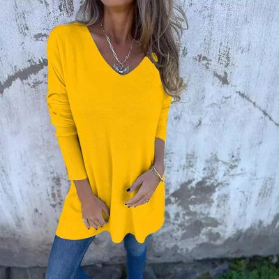 Delilah - Relaxed V Neck Knit Tunic