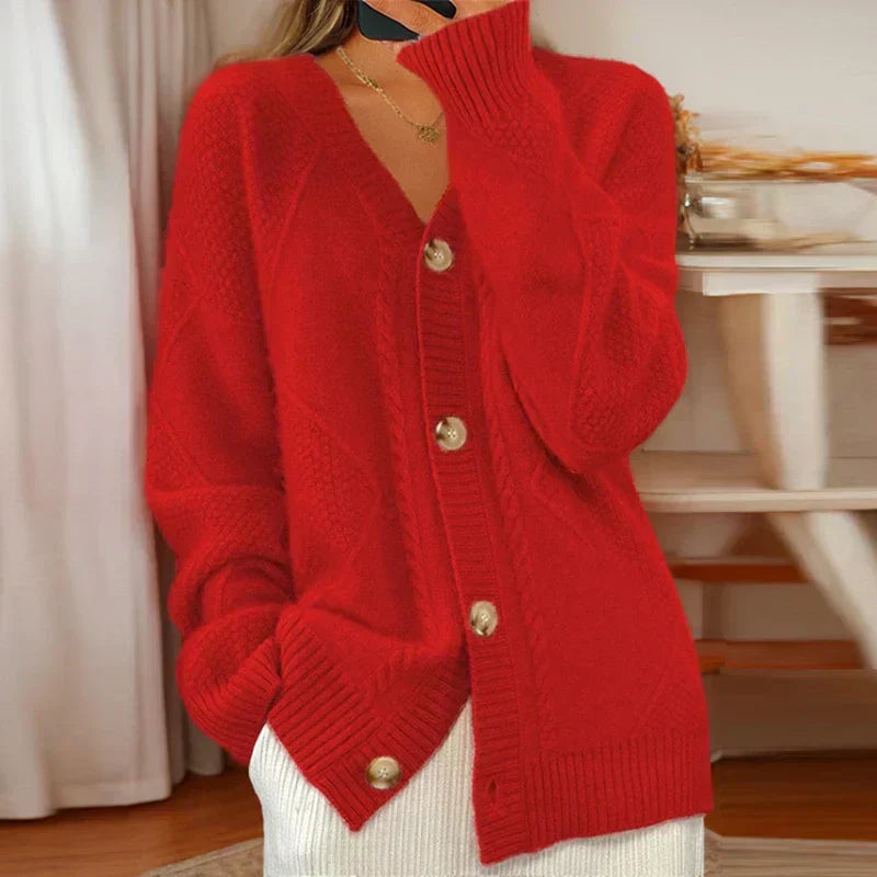 Annie - Cozy Cable Knit Cardigan
