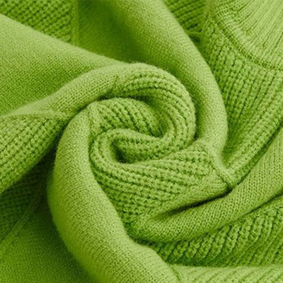 Lottie - Textured Turtleneck Knit Sweater