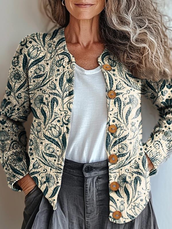 Seren - Elegant Decorative Flower Jacket for an Enchanted Home