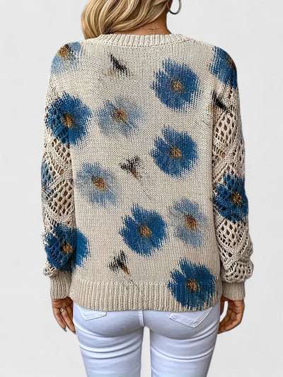 Mabel - Elegant sweater with floral pattern