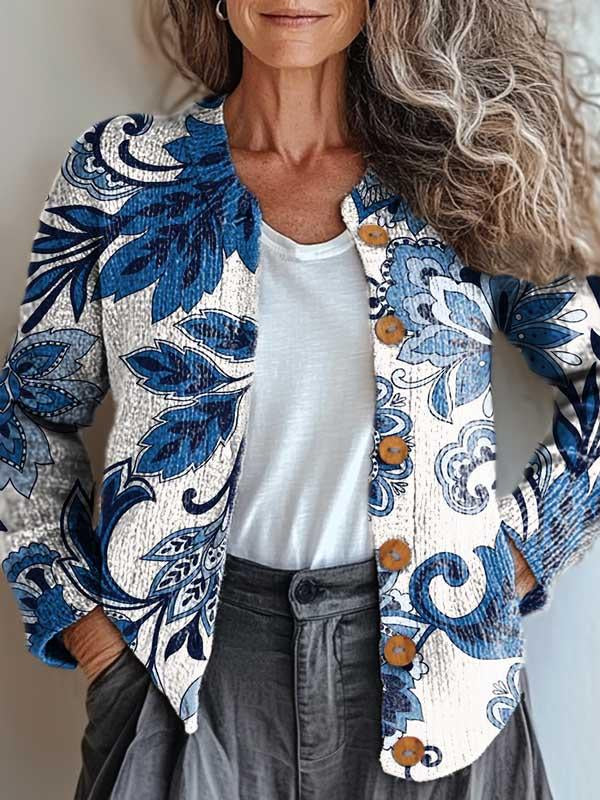Maisy - Elegant Flower Patterned Jacket for a Stylish Look