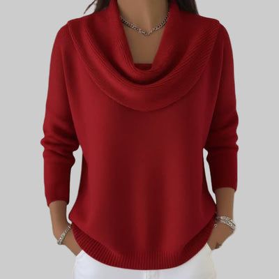 Ava – Effortless Elegance Cowl Neck Sweater
