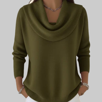 Ava – Effortless Elegance Cowl Neck Sweater